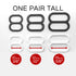 Set of 2 TALL Sliders in White or Black- 1/4" (6mm), 3/8" (10mm), 1/2" (12mm), 5/8" (15mm) - Stitch Love Studio