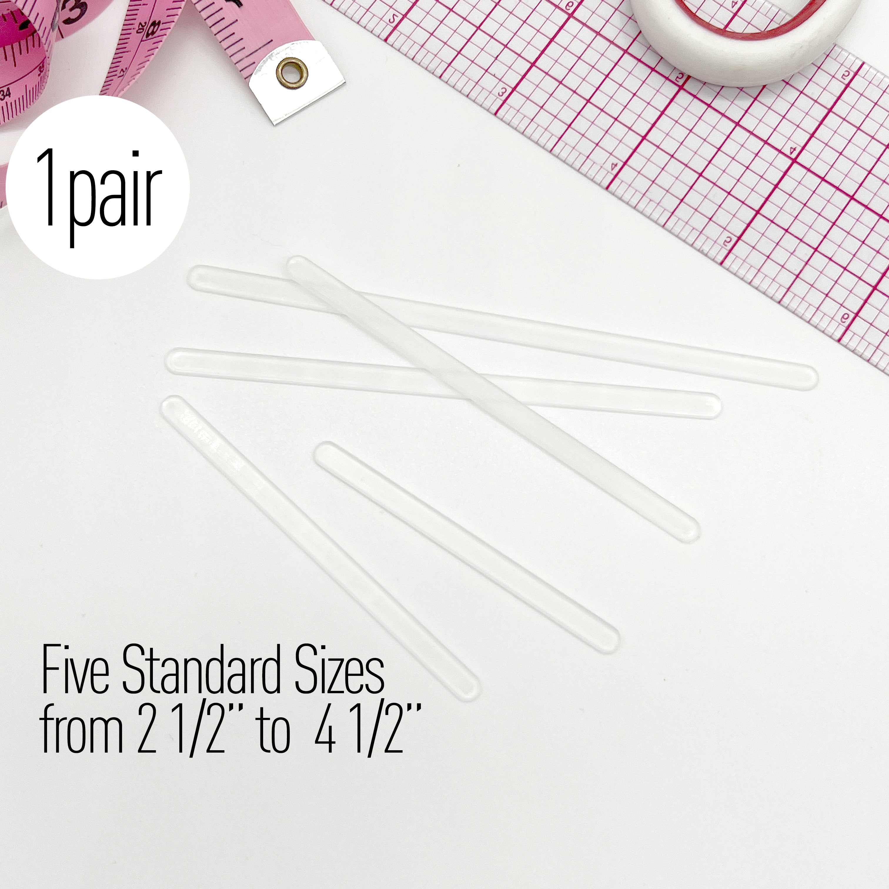 Flat Plastic Boning for Bra or swimwear from 6cm (2.5") to 11.5cm (4.5")– Set of 2 - Stitch Love Studio