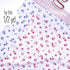 Cotton Spandex Knit Jersey Fabric, by the 1/2 Yard, in Blue or Pink Flowers Print-Stitch Love Studio