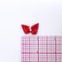 1" (25mm) Small Red Satin Butterfly Bows with Pearlesque Beads- Set of 2-Stitch Love Studio