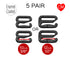 CLEARANCE- 5 Pair of Bra Strap Slider G Hooks in Enamel Coated Black for Swimwear or Bra making- 3/8" or 1/2"