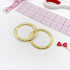 1 1/2" (40mm) Large Shiny Flat and Rounded Gold Rings for Swimwear, Bikini or Dancewear, Set of 2 - Stitch Love Studio