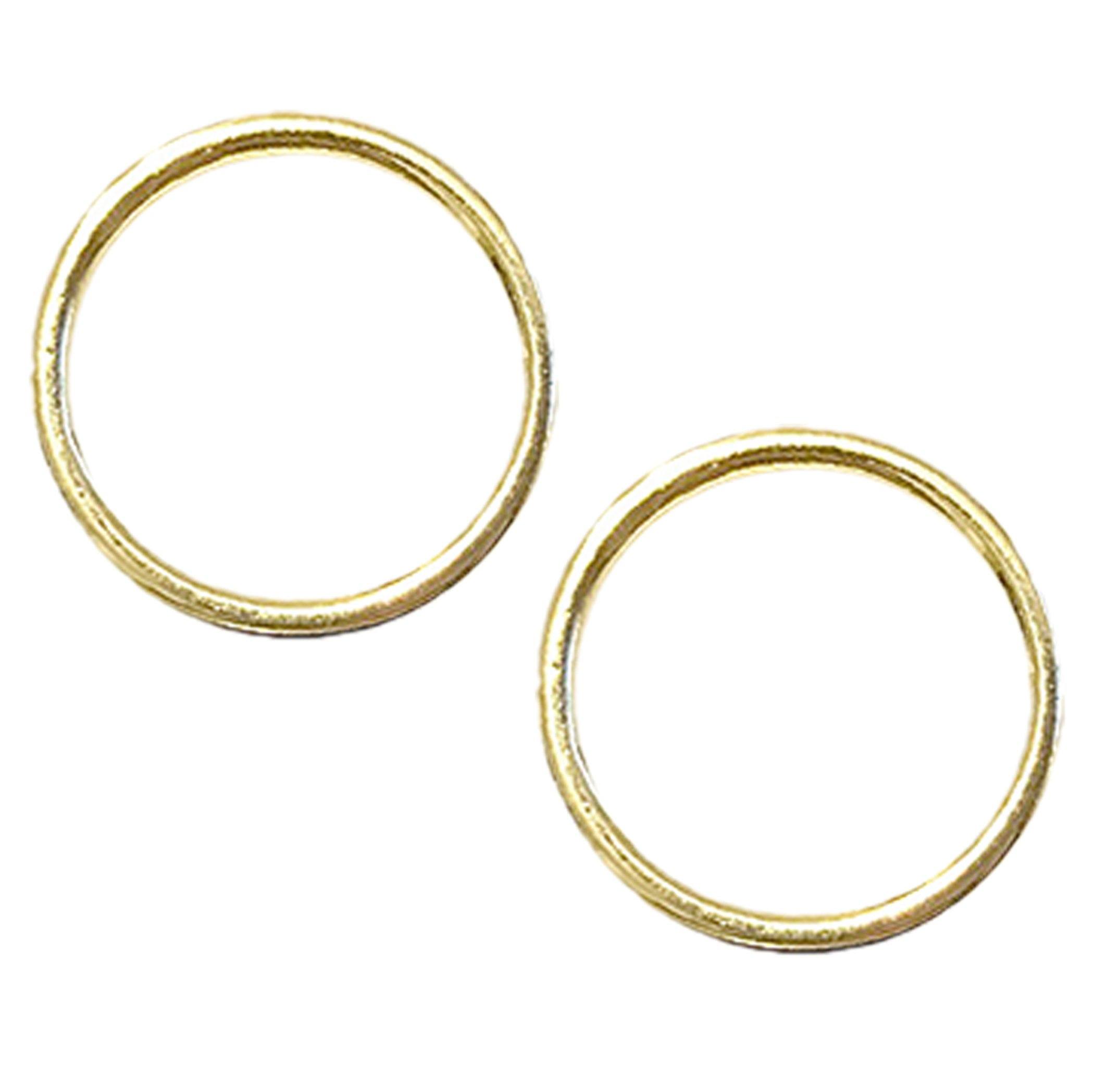 Set of 2 Rings OR 2 Sliders in Gold– 1/4" (6mm), 3/8" (10mm), 1/2" (12mm), 5/8" (15mm), 3/4" (20mm), 1" (25mm)-Stitch Love Studio
