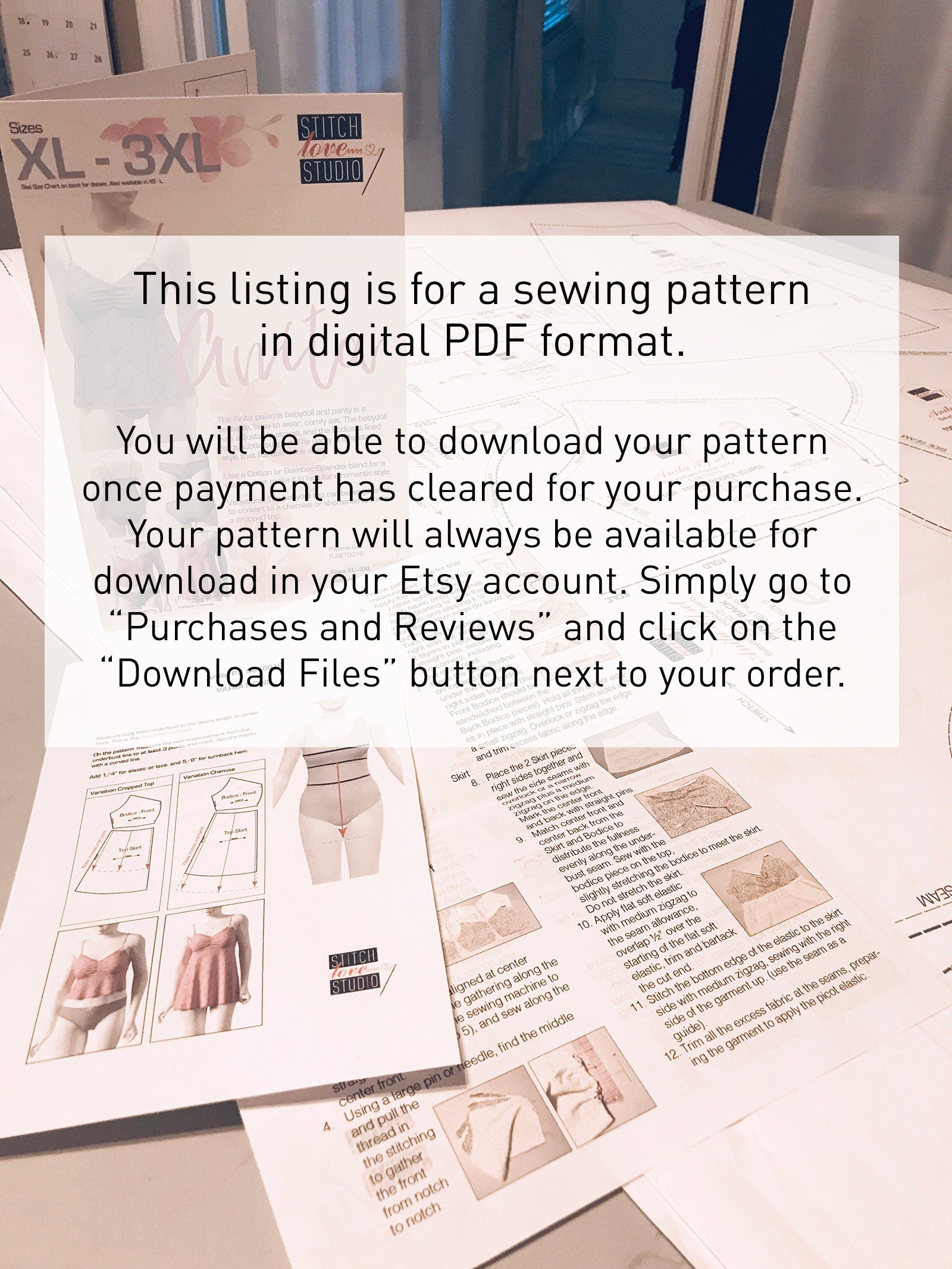 Downloadable PDF "Anna" Hipster Panty Sewing Pattern, Sizes XS-L - Stitch Love Studio