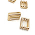 3/4" (20mm) Decorative Metal Slider in Gold for Swimwear, Lingerie or Bra Making- Set of 2