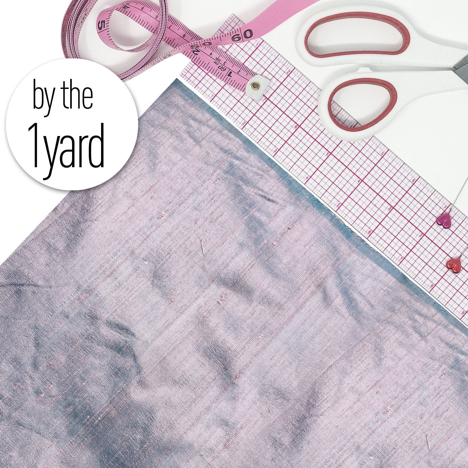 CLEARANCE-Cute 2-Tone Dupioni Fabric, by the 1 Yard - Stitch Love Studio