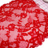7" (18cm) Wide Flowery Red Lace- 1 Yard - Stitch Love Studio