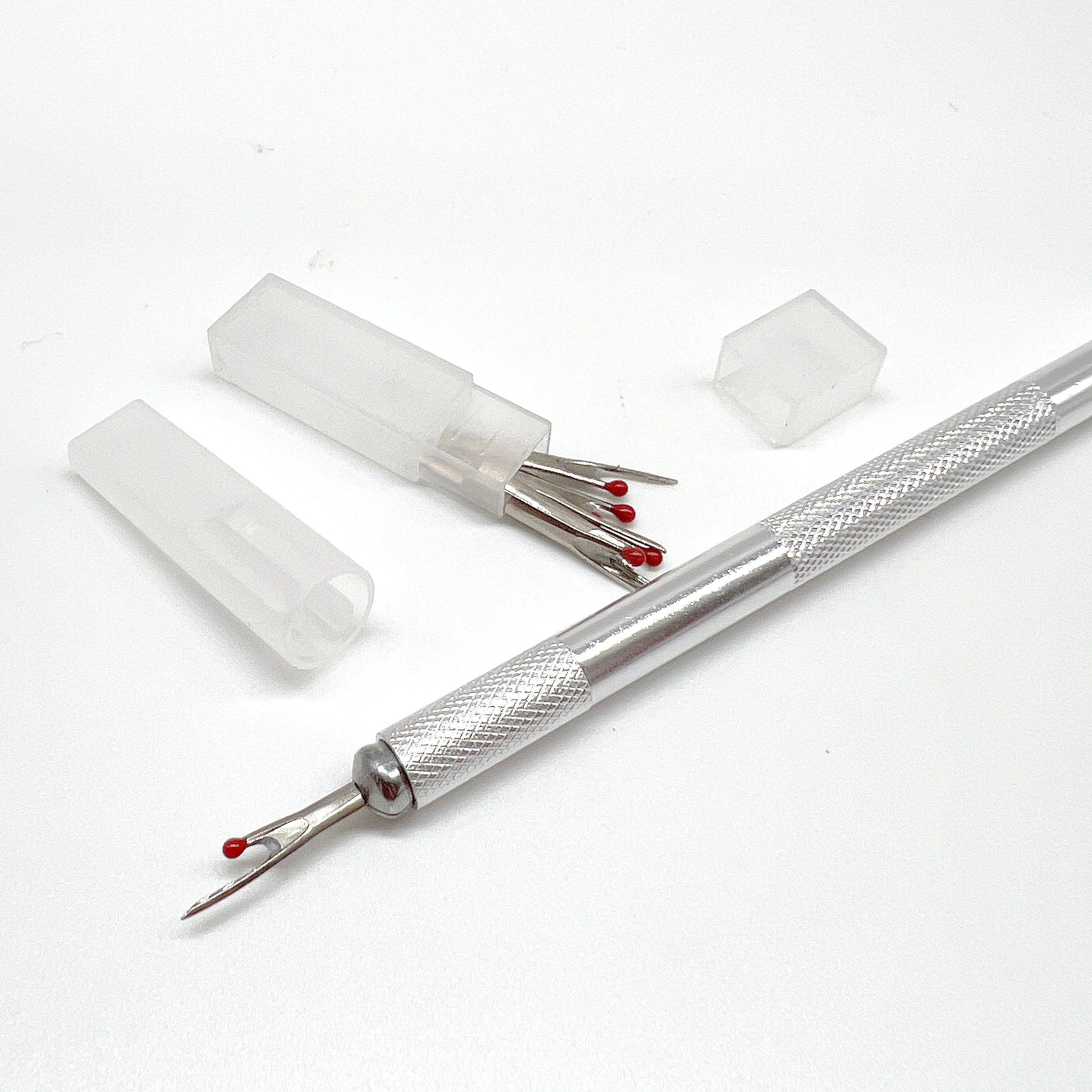 Precision Metal Seam Ripper Thread Cutters with Extra Tips in 2 Colors - Stitch Love Studio