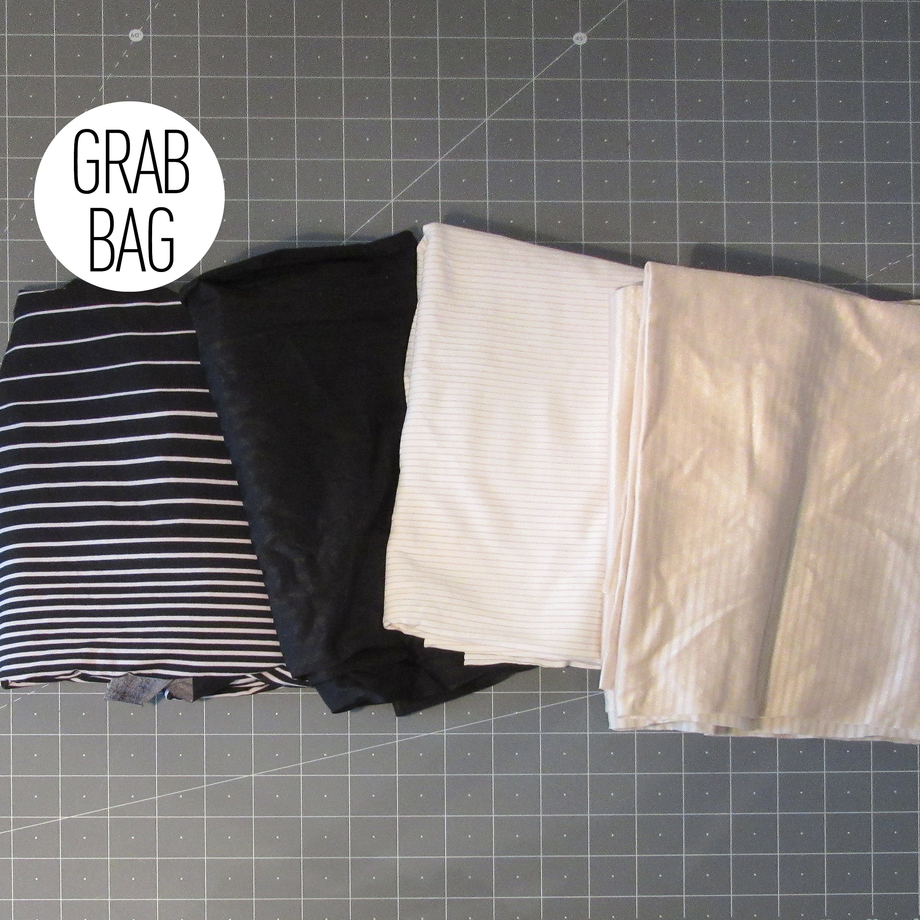 CLEARANCE Striped Tricot Grab Bag No. 1 - Stitch Love Studio