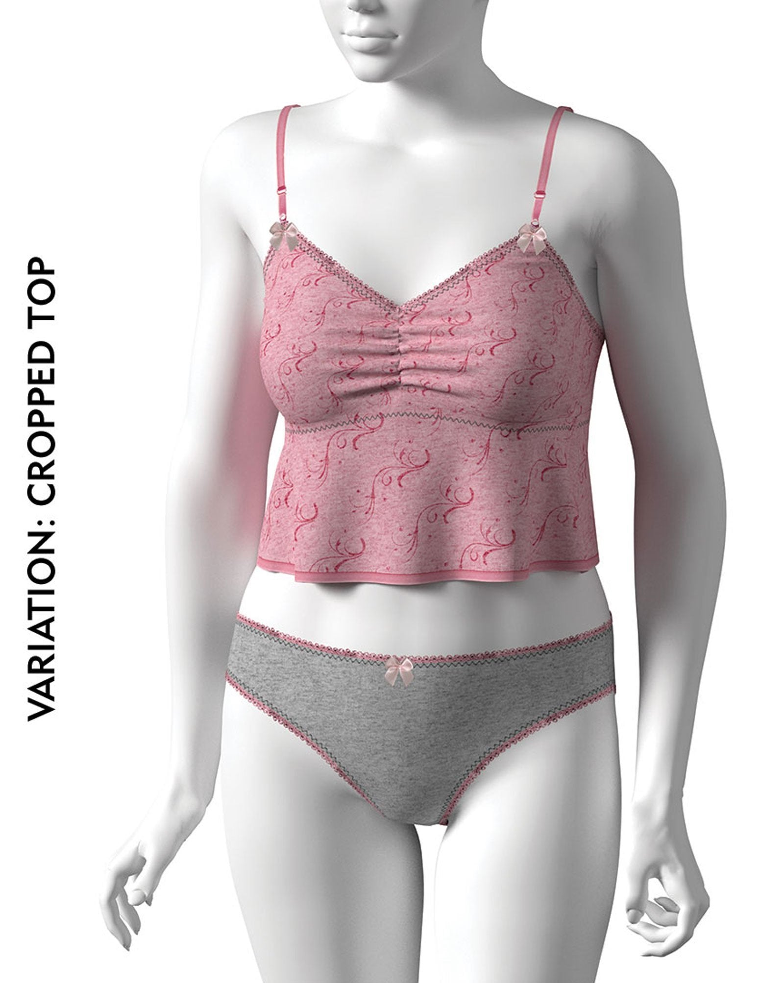 PDF "Anita" Babydoll and Panty Set Sewing Pattern, Sizes XS-L-Stitch Love Studio