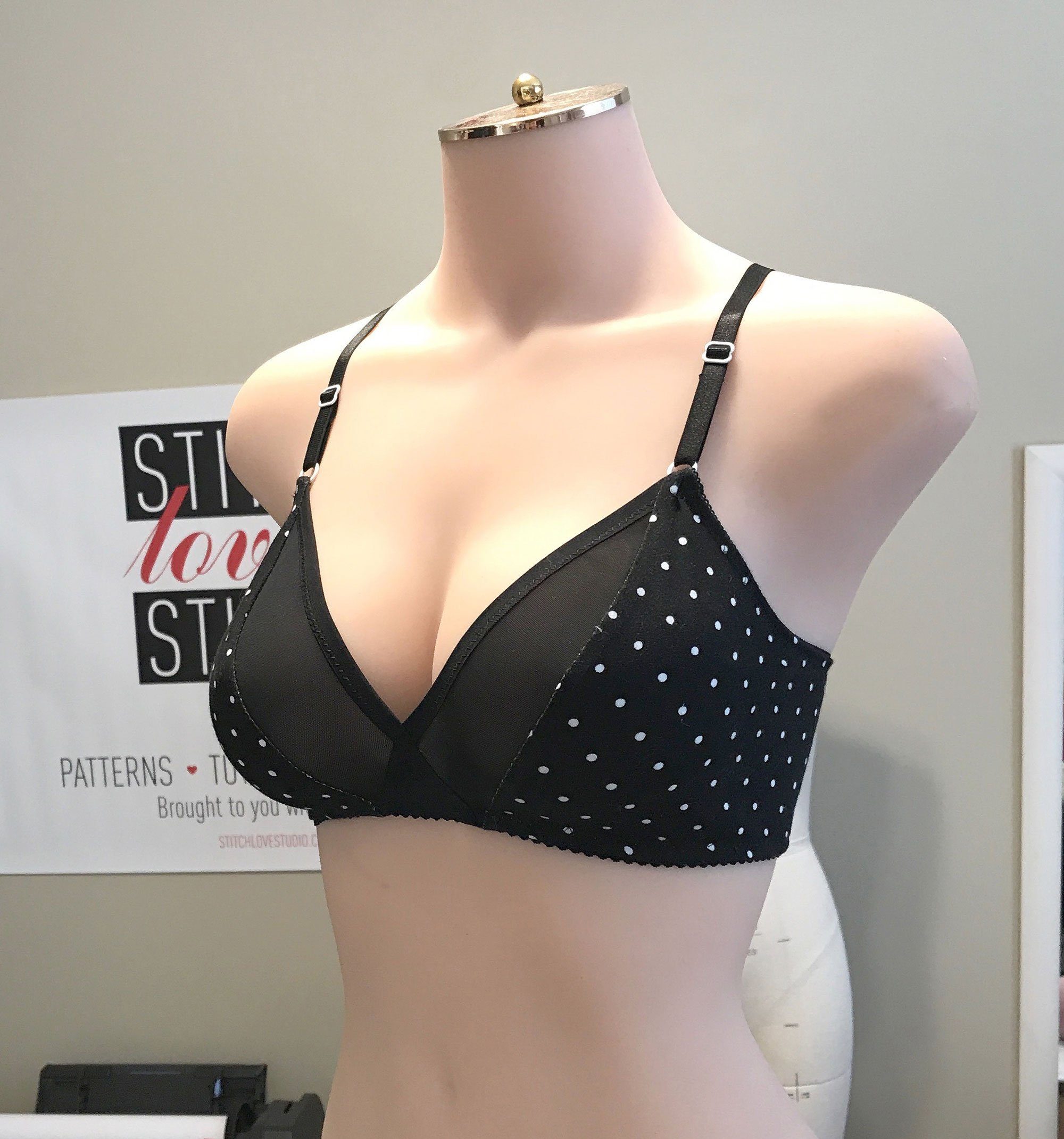 PDF "Lily" Bralette Sewing Pattern, Sizes XS-L-Stitch Love Studio