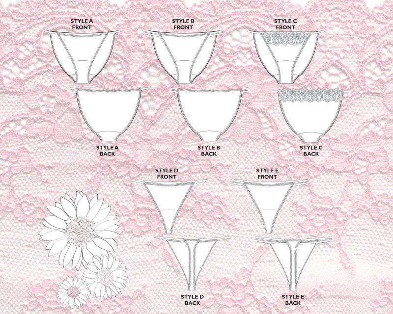 PDF Primrose Dawn Sewing Pattern- Sunflower Panty - Stitch Love Studio