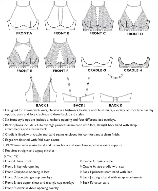 PDF Primrose Dawn Sewing Pattern- Delvine Bralette-Stitch Love Studio