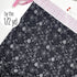 Stretch Tricot Fabric lightweight, White Flower Print on Black Background- by the 1/2 yard-Stitch Love Studio