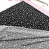 Stretch Tricot Fabric lightweight, White Stars Print on Black Background- by the 1/2 yard-Stitch Love Studio